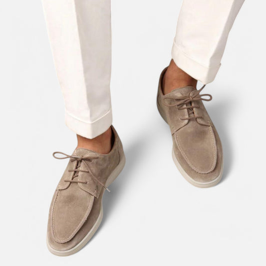 Maison Lior | Mocassins en daim pour homme avec lacets