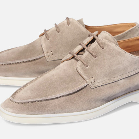 Maison Lior | Mocassins en daim pour homme avec lacets