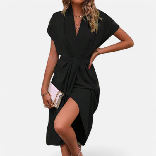 Maison Lior | Élégante robe portefeuille midi pour femme